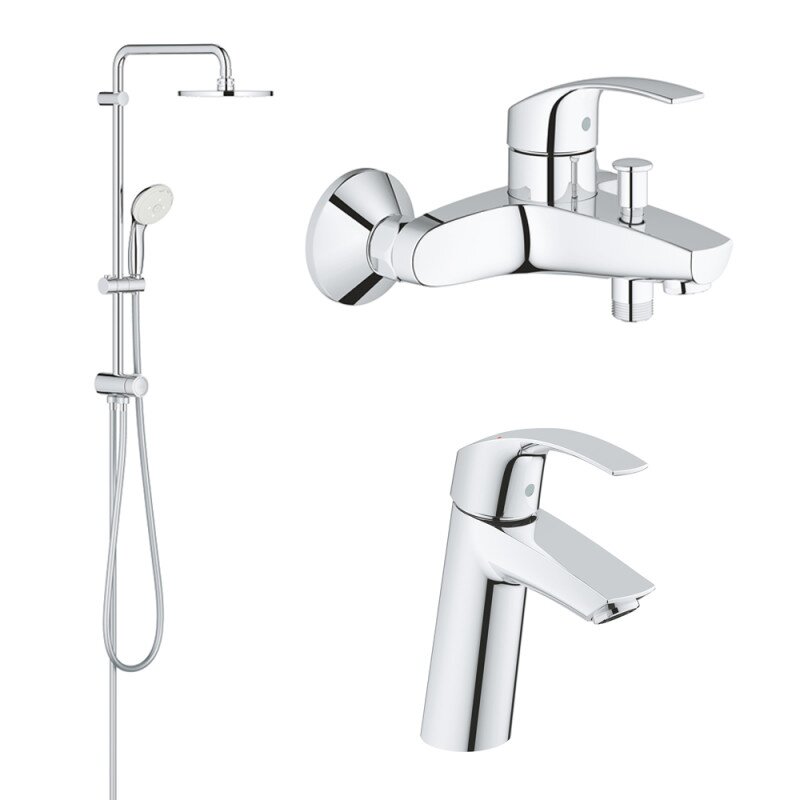 

Комплект смесителей для ванны GROHE Eurosmart хром латунь 123389M