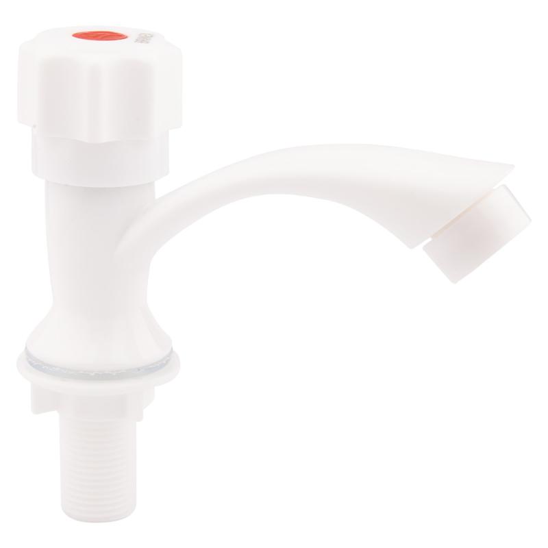 Кран на одну воду для умывальника BRINEX BW белый пластик BRINBW0221 ...