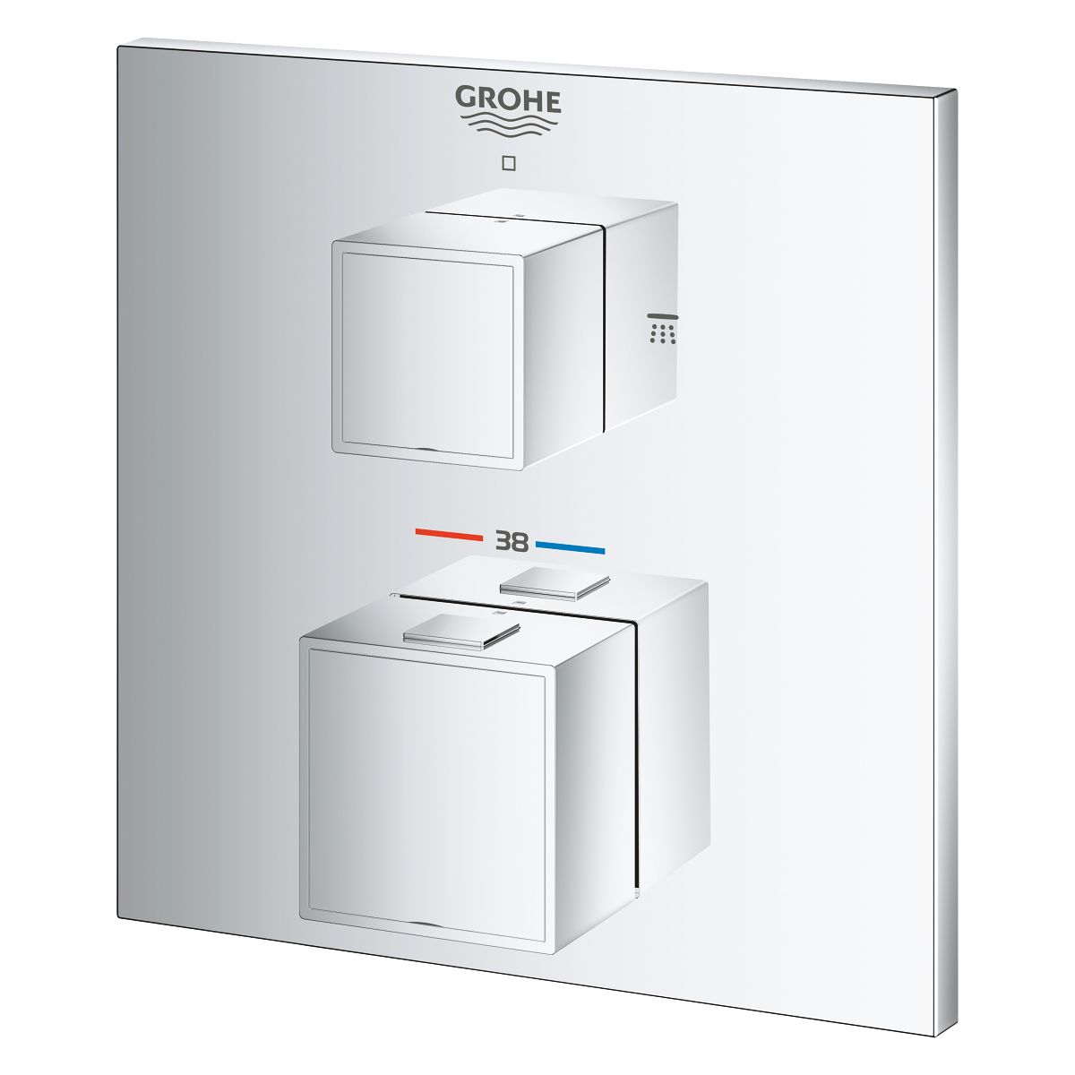 

Внешняя часть смесителя без скрытой части GROHE GROHTHERM CUBE хром латунь 158мм 24154000