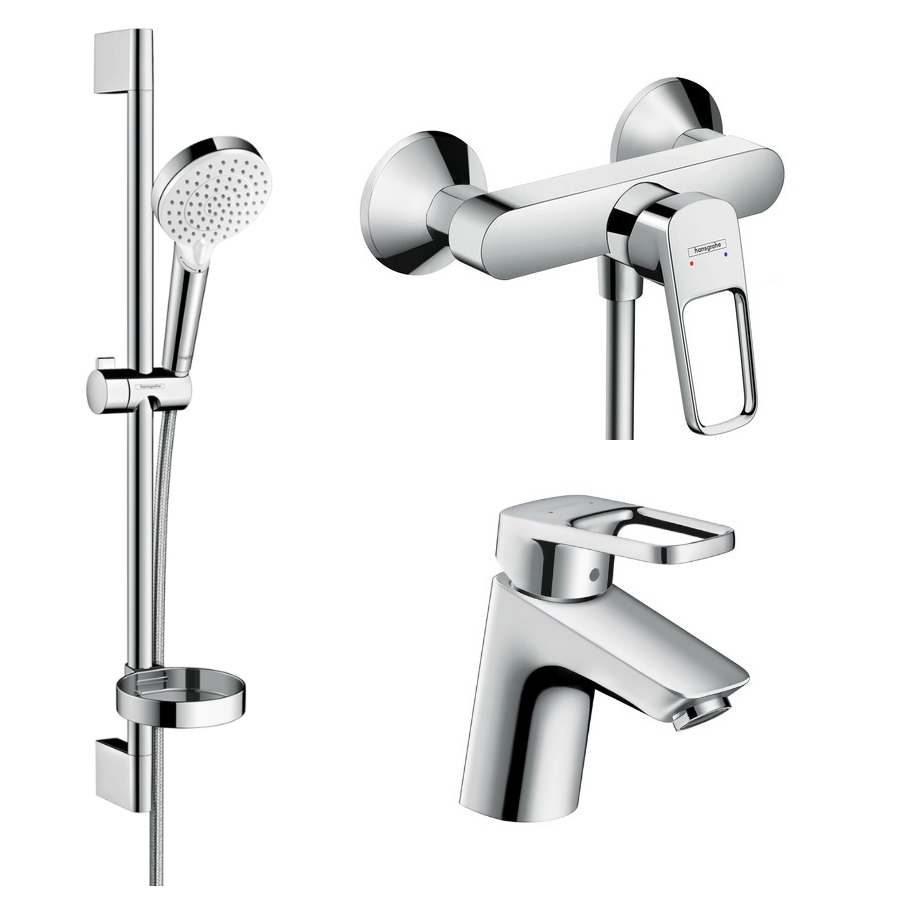 

Комплект смесителей для ванны HANSGROHE LOGIS LOOP хром латунь 1052019