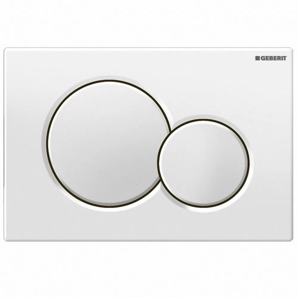 

Кнопка слива для инсталляции GEBERIT SIGMA01 пластиковая двойная глянцевая белая 115.770.11.5