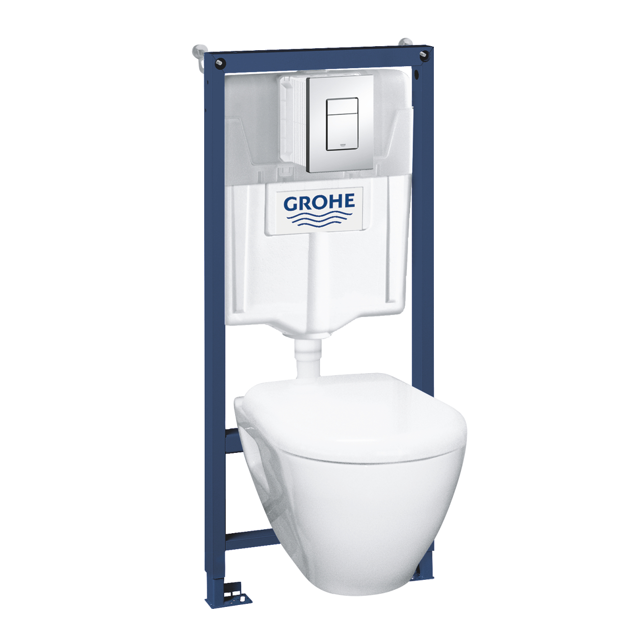 

Комплект инсталляции GROHE SOLIDO кнопка хром унитаз GROHE с крышкой микролифт дюропласт 39186000