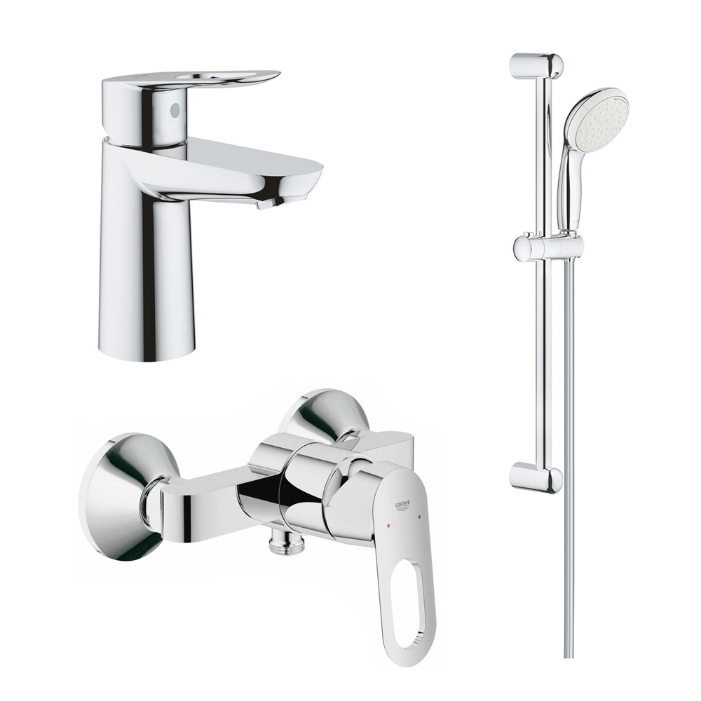 

Комплект смесителей для ванной GROHE BauLoop S-Size хром латунь 123220S