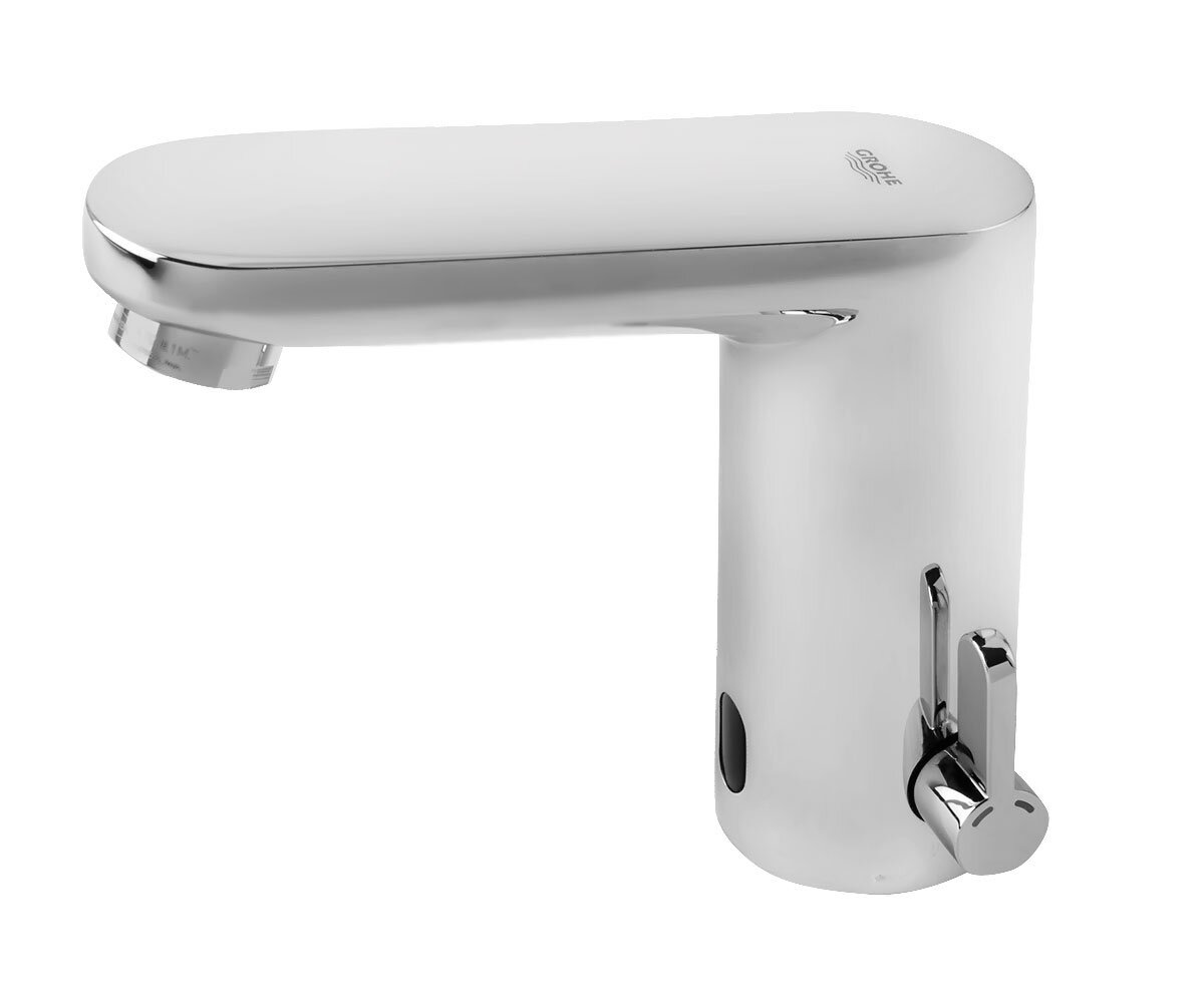 

Кран для раковины сенсорный на две воды GROHE Eurosmart Cosmopolitan хром латунь сенсорный от сети 220V 36325001