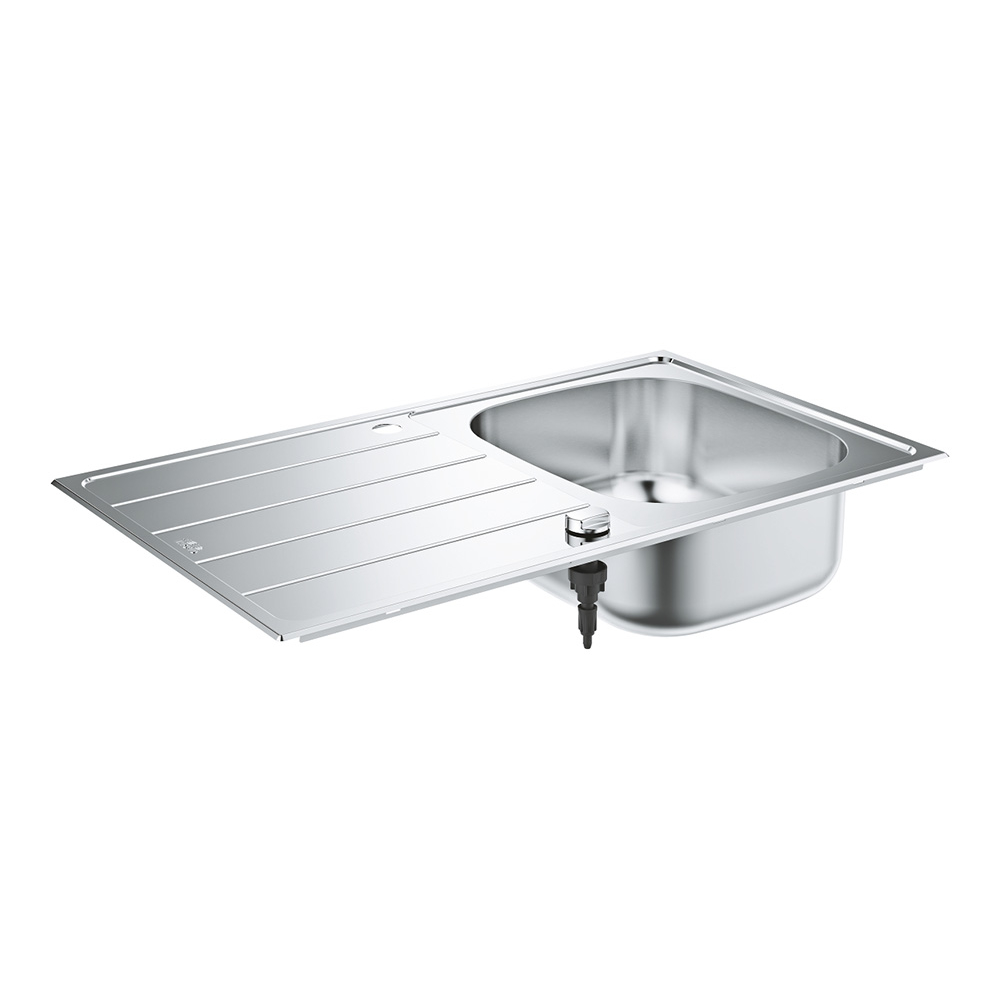

Раковина на кухню металлическая прямоугольная GROHE 500мм x 860мм матовая 0.7мм с сифоном 31552SD1