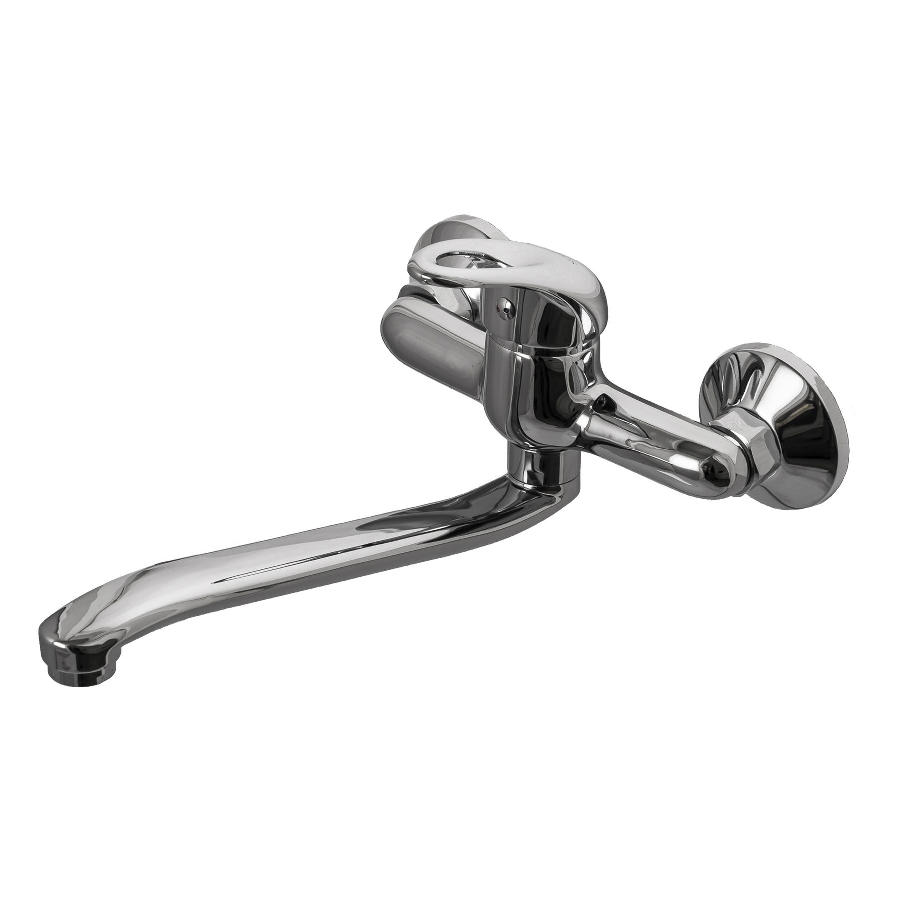 

Кран кухонный однорычажный настенный GLOBUS LUX Sena GLS-104 хром латунь 000001354