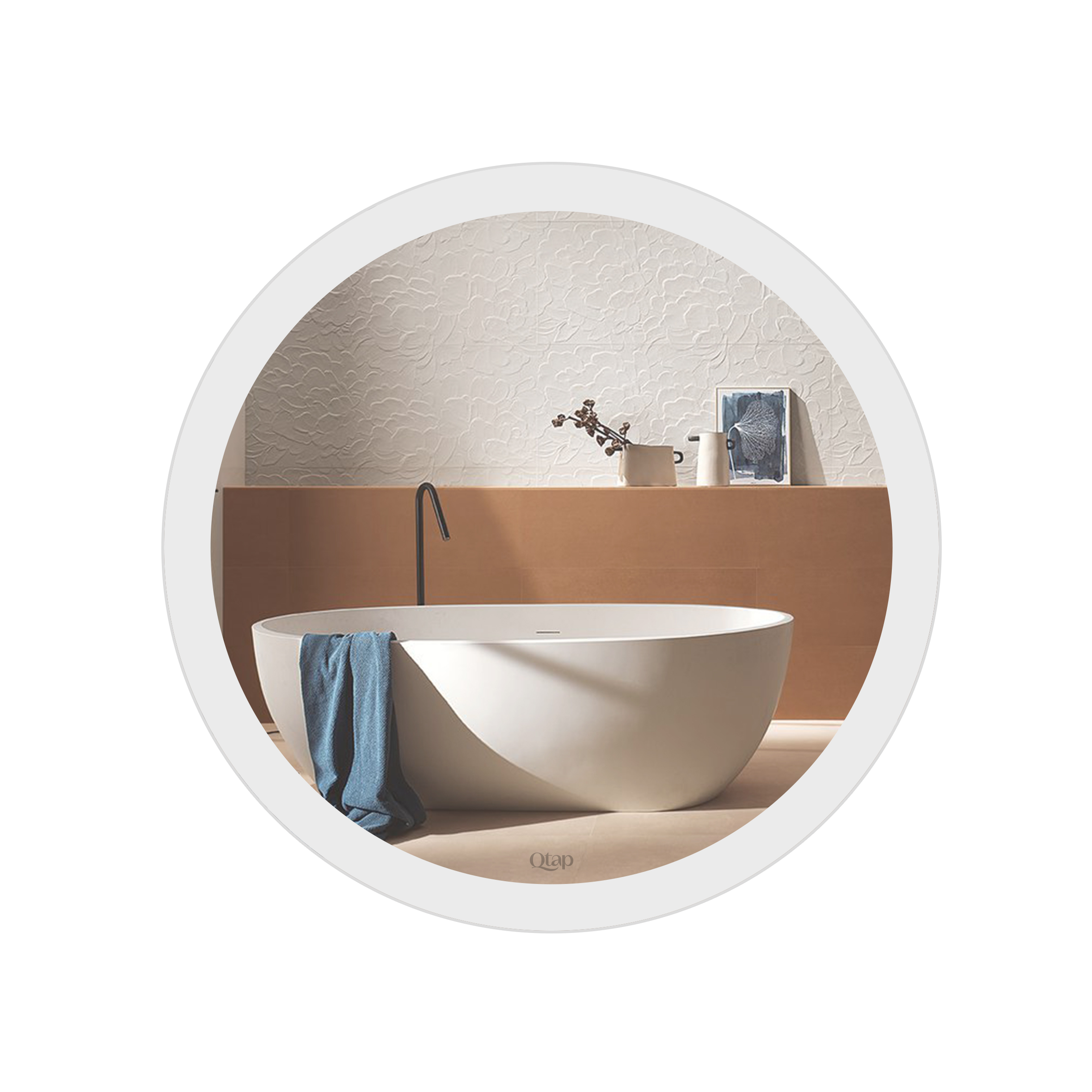 

Зеркало круглое для ванны Q-TAP Virgo 40x40см c подсветкой QT1878250640W