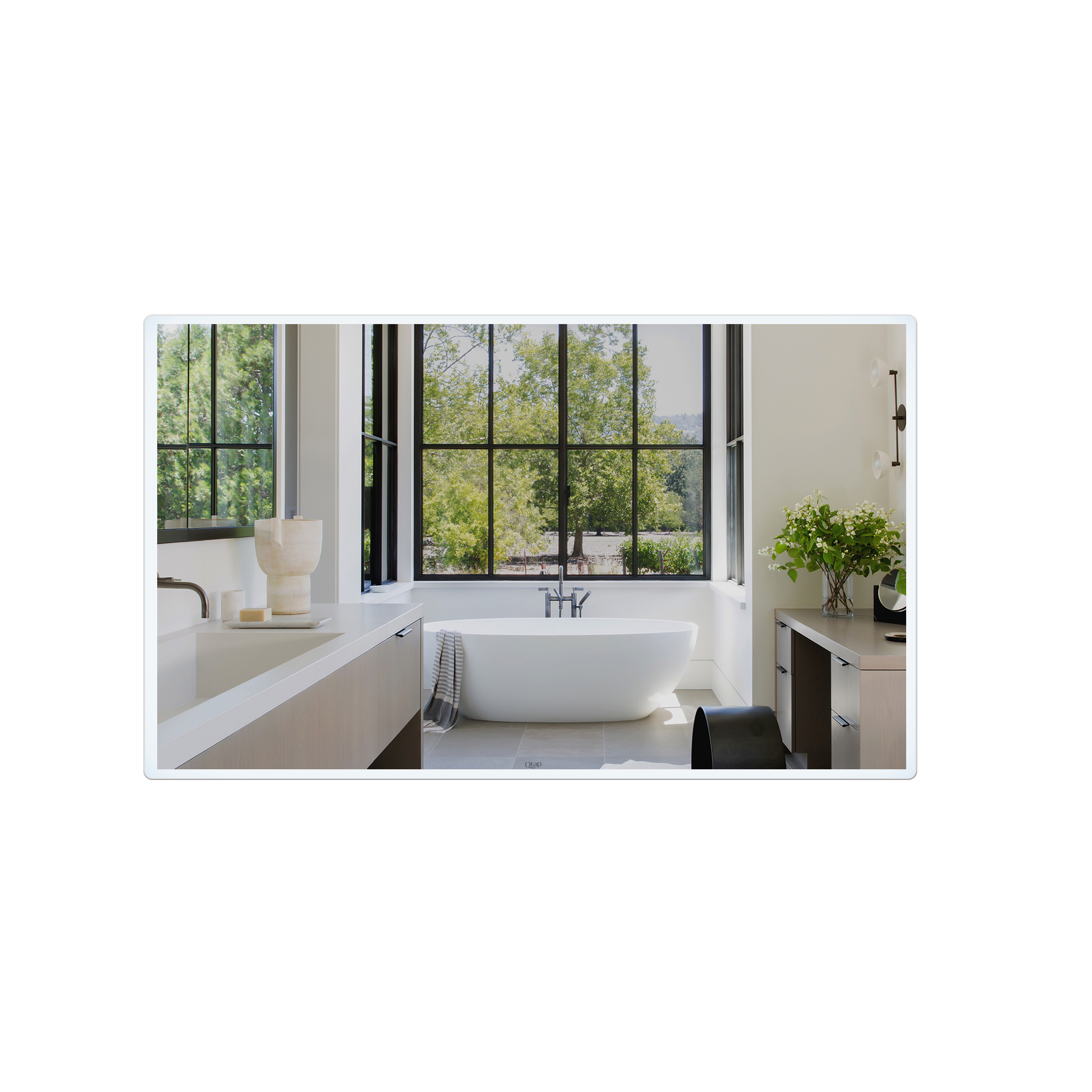 

Зеркало прямоугольное для ванны Q-TAP Tern 70x120см c подсветкой сенсорное включение QT1778140470120W