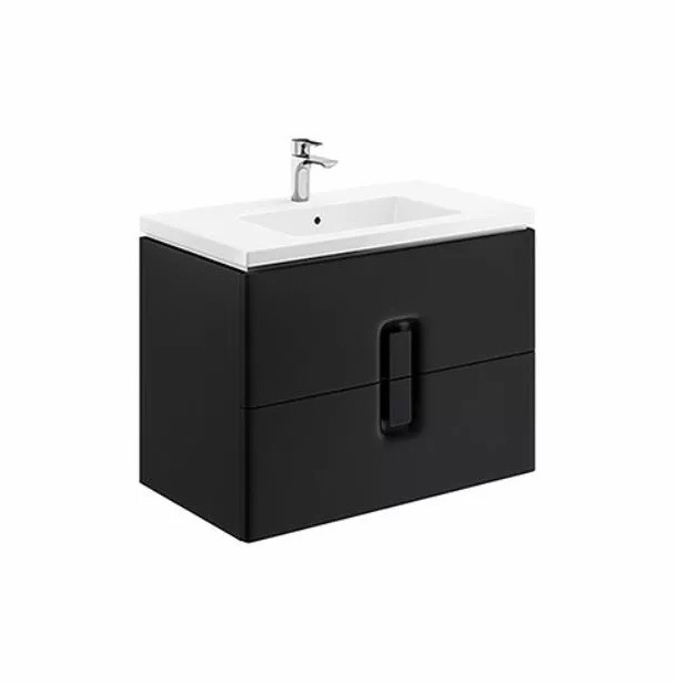 

Тумба под раковину (докупается) ванная KOLO TWINS 80x57x46см подвесная черный 89555000