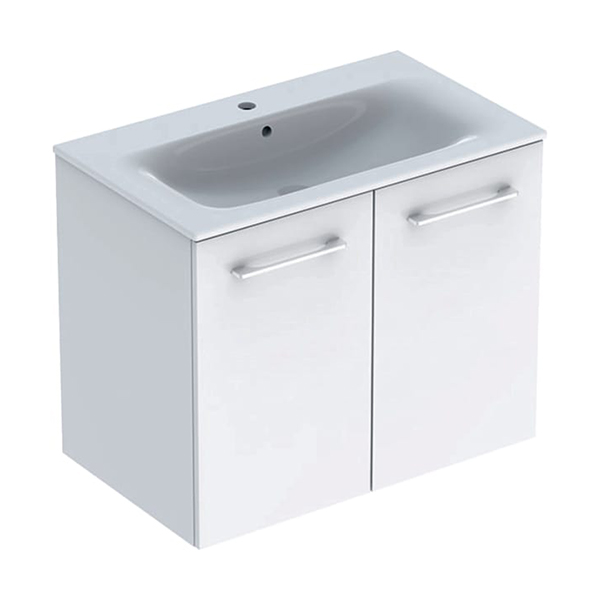 

Тумба с раковиной для ванны GEBERIT SELNOVA SQUARE 80x65.2x50.2см подвесная белый 501.256.00.1