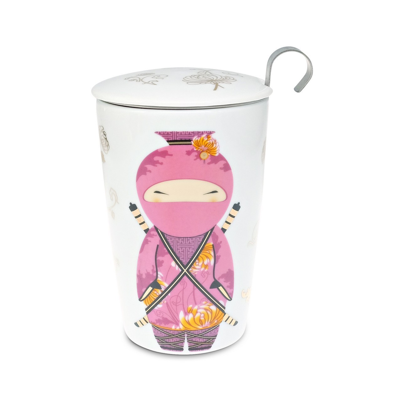 

Термочашка з сітечком 400 мл TEAEVE "Little Ninja Rose" (маленький ніндзя у рожевому)