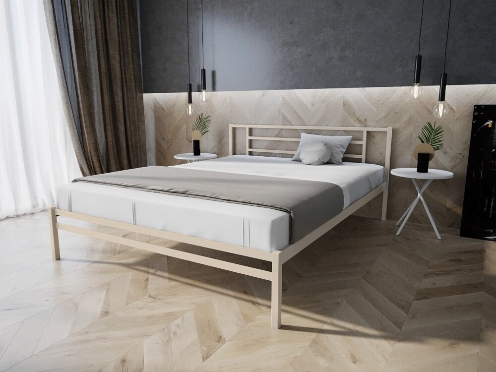 

Кровать металлическая Берта MELBI Бежевый 120 х 190 см