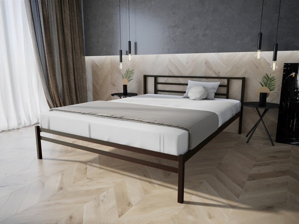 

Кровать металлическая Берта MELBI Коричневый 140 х 190 см