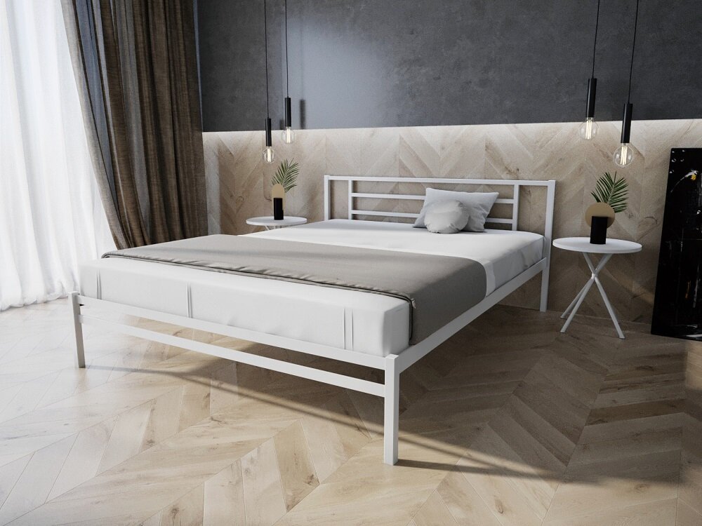 

Кровать металлическая Берта MELBI Белый 140 х 200 см