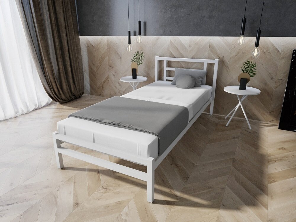 

Кровать металлическая Берта MELBI Белый 90 х 190 см