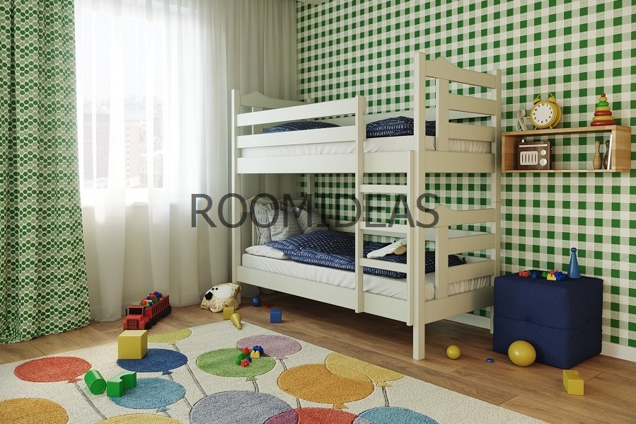 

Кровать Санта Массив Бук ЛЕВ Белый 90х200 см