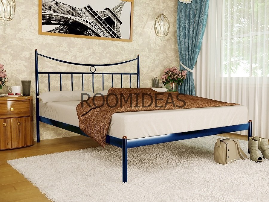 

Кровать Париж 1 Метакам Голубой металлик 160 х 190 см