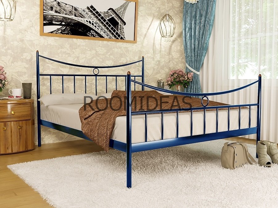 

Кровать Париж 2 Метакам Голубой металлик 160 х 200 см