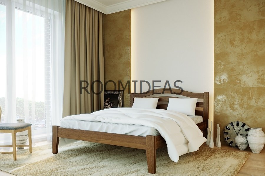 

Кровать Афина New Массив Бук ЛЕВ Орех темный 160х200 см