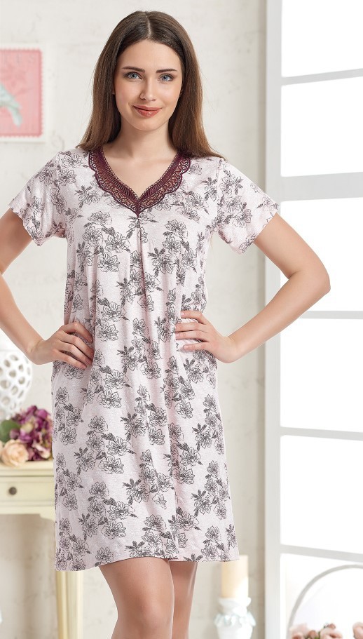 

Женская ночная рубашка с коротким рукавом Сaroline 86121, Женская ночная рубашка с коротким рукавом Сaroline 86121 3XL