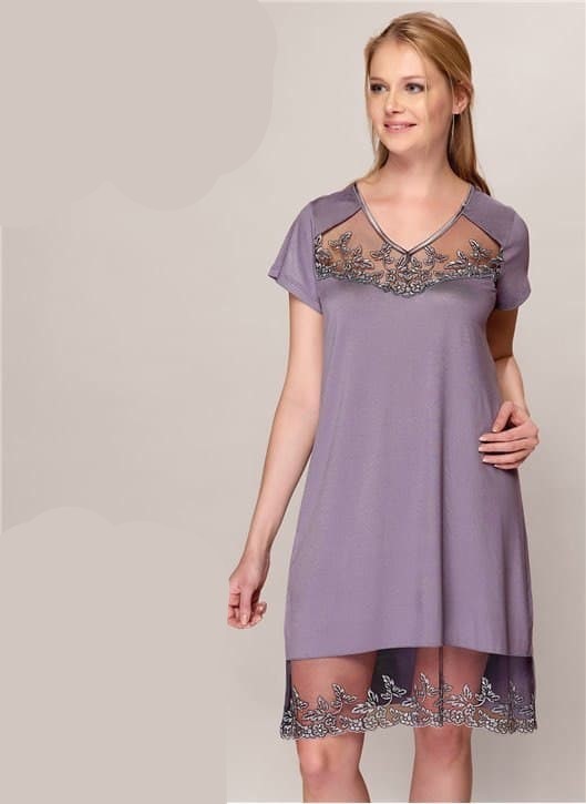 

Женская ночная рубашка с коротким рукавом Сaroline 86238, Женская ночная рубашка с коротким рукавом Сaroline 86238 4XL