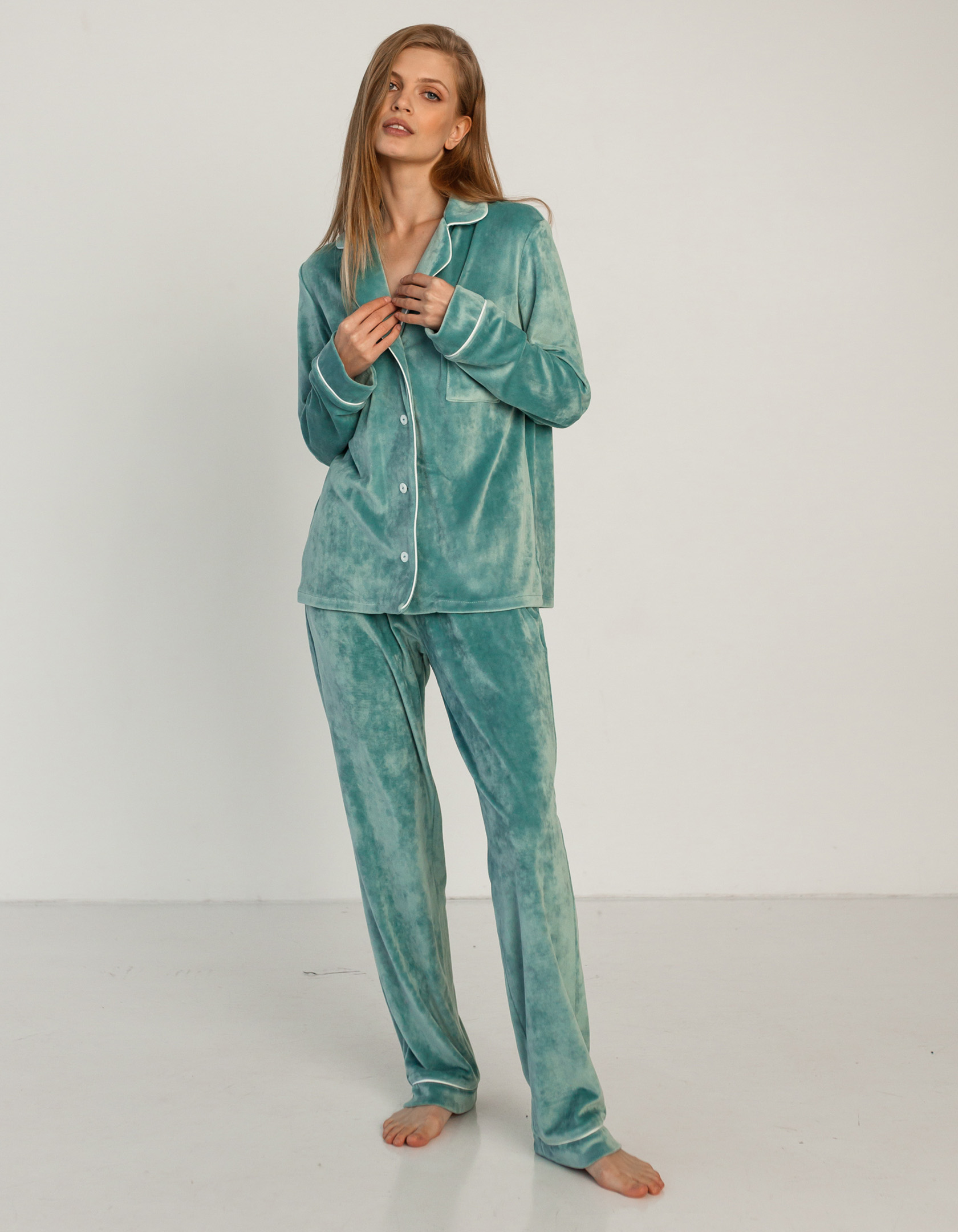 

Костюм Wear me женский пижамный теплый свободный плюшевый  Зелёный 2W/12/61, Костюм Wear me женский пижамный теплый свободный плюшевый XL Зелёный 2W/12/61