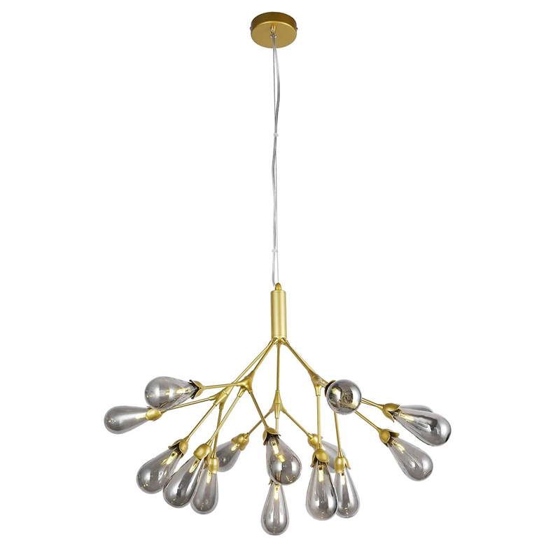 

Люстра подвесная Light House LS-17131-15 GD+BK золото + черный