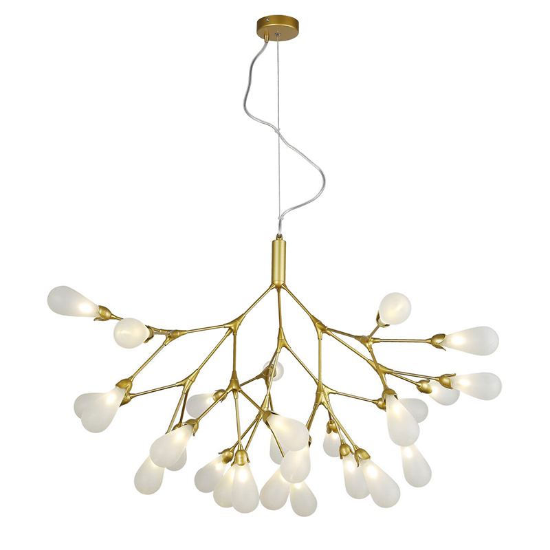 

Люстра подвесная Light House LS-17131-27 GD+WH золото + белый