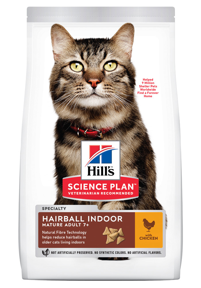 

Сухой корм Hills SP MATURE ADULT 7+ Hairball-Indoor Chicken 1.5 кг (604490)