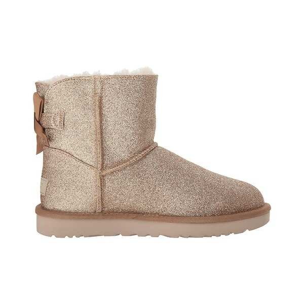 

Женские полусапожки UGG Mini Bailey Bow Sparkle, золотистые, 36р. ( 24 см по стельке)