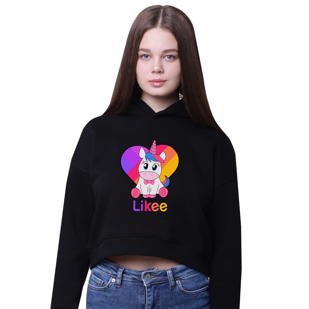 

Кроп-топ с капюшоном Лайки Единорог (Unicorn Likee) Черный (35961-1594-7) 158 см