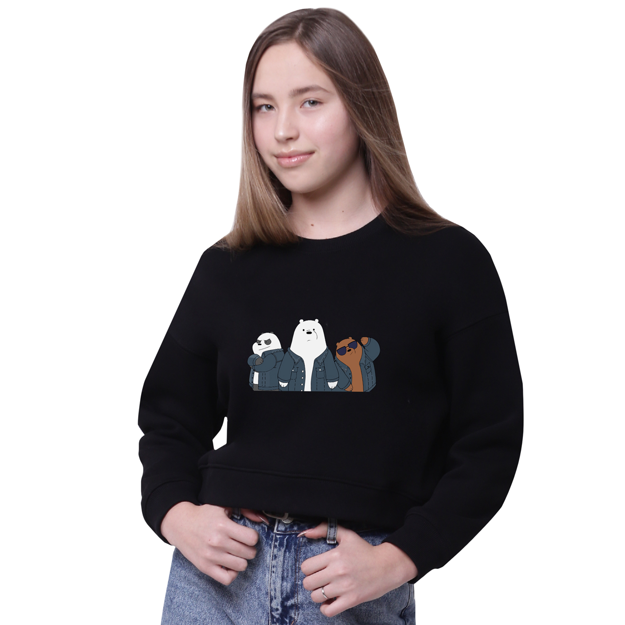 

Кроп-топ Вся правда о медведях (We Bare Bears) Черный (35960-2895-3) 134 см