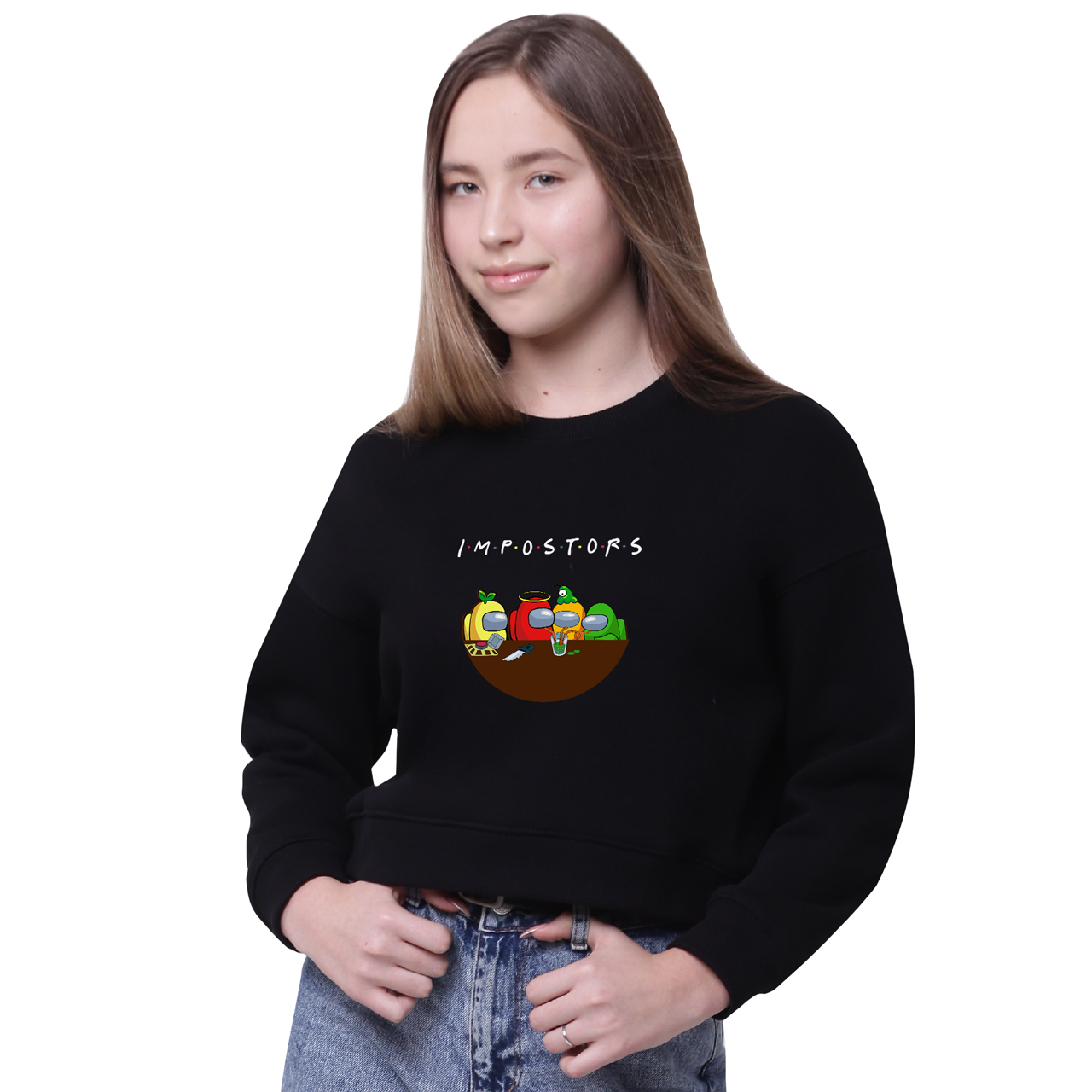 

Кроп-топ Амонг Ас (Among Us) Черный (35960-2415-1) 122 см
