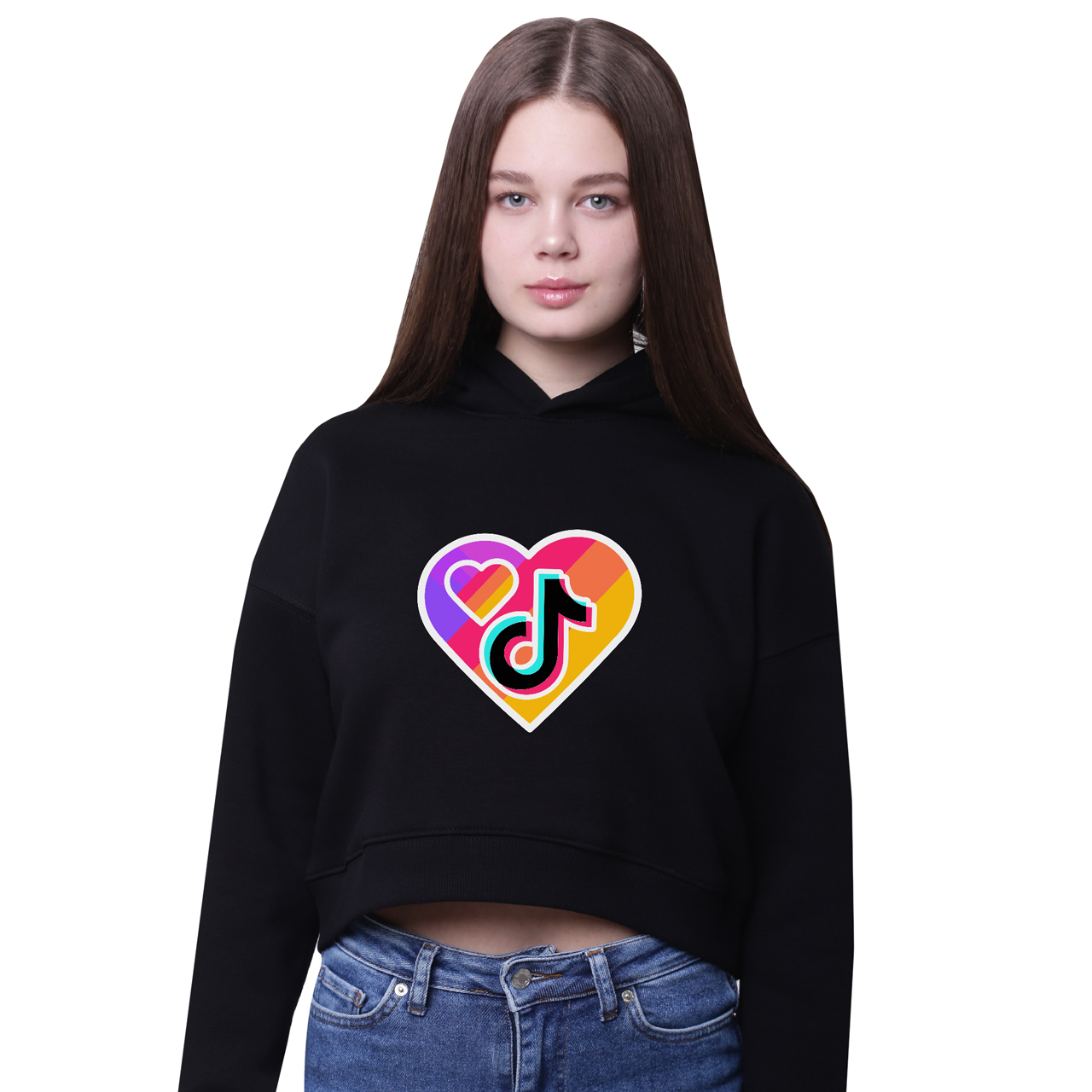 

Кроп-топ с капюшоном ТикТок (TikTok) Черный (35961-1559-9) 170 см