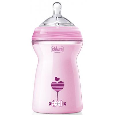 

Бутылочка для кормления Chicco Natural Feeling Color 330 мл 6м+ розовая (80837.11)
