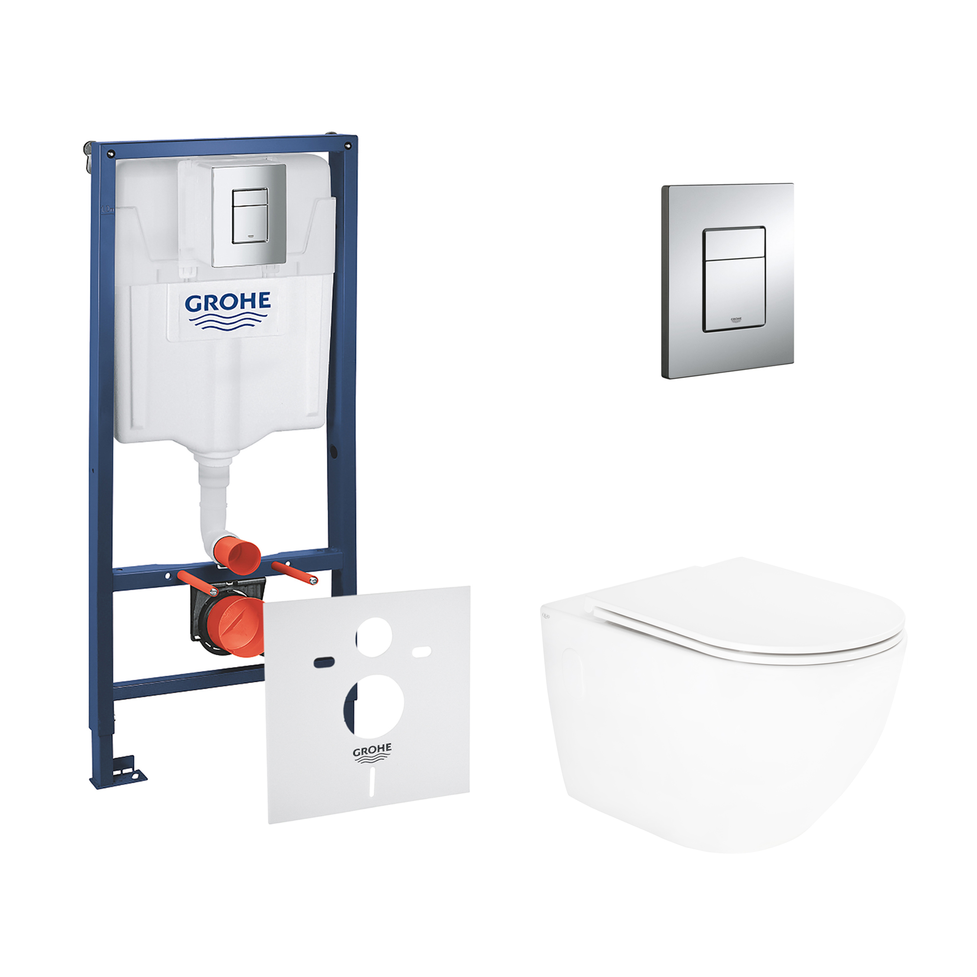 

Набор инсталляция 4 в 1 Grohe Rapid SL 38772001 + унитаз с сиденьем Qtap Tern QT13332141ERW