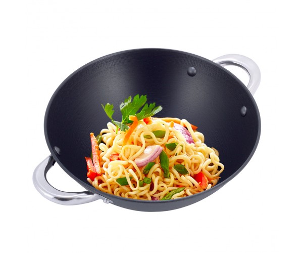 

Казан Wok 3 л з антипригарним мармуровим покриттям Kamille АМА-4815MR