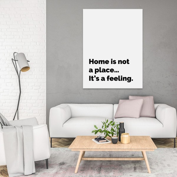 

Картина на холсте Для дома Home is a feeling 110х150 см.