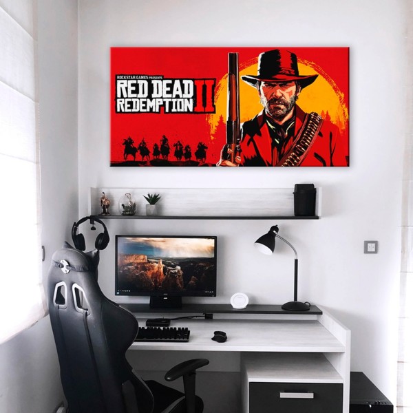 

Картина на холсте Игры Red Dead Redemption 2 70х140 см.