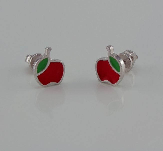 

Серебряные серьги-гвоздики Яблочко UMAX 2340э