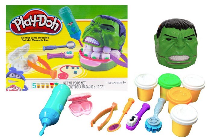 

Набор Тесто пластилин Play-Doh Дантист (стоматолог, зубастик) Hulk