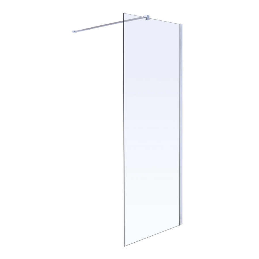 

Комплект Walk-In: Стенка 100*190см прозрачное стекло 8мм + Профиль стеновой хром 190см+Держатель стекла (D) с креплениями 100см