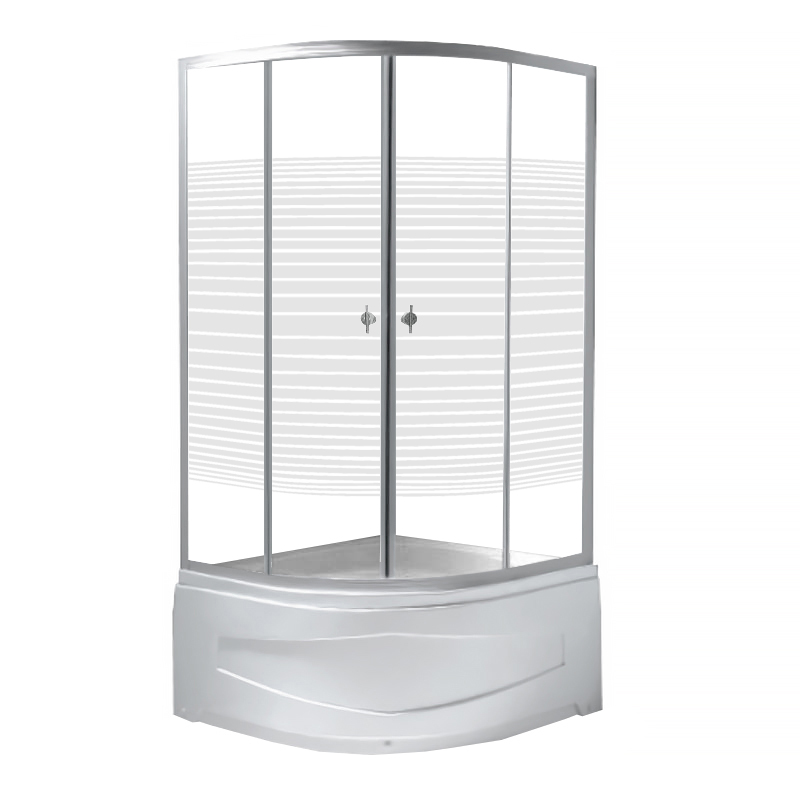 

BARON Душ кабина 90*90*194 см, стекло 4 мм "Linia", с глубоким поддоном, цвет сатин