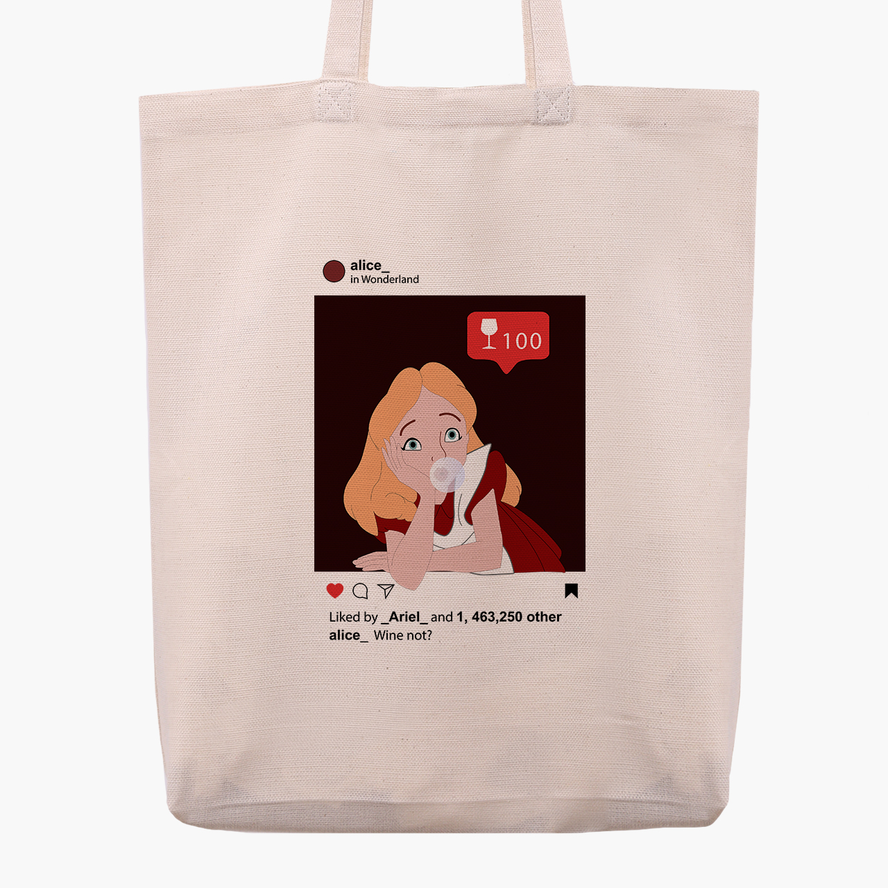 

Эко сумка шоппер Alice with gum Disney (9227-1433) 41x35x8.5 см Бежевый