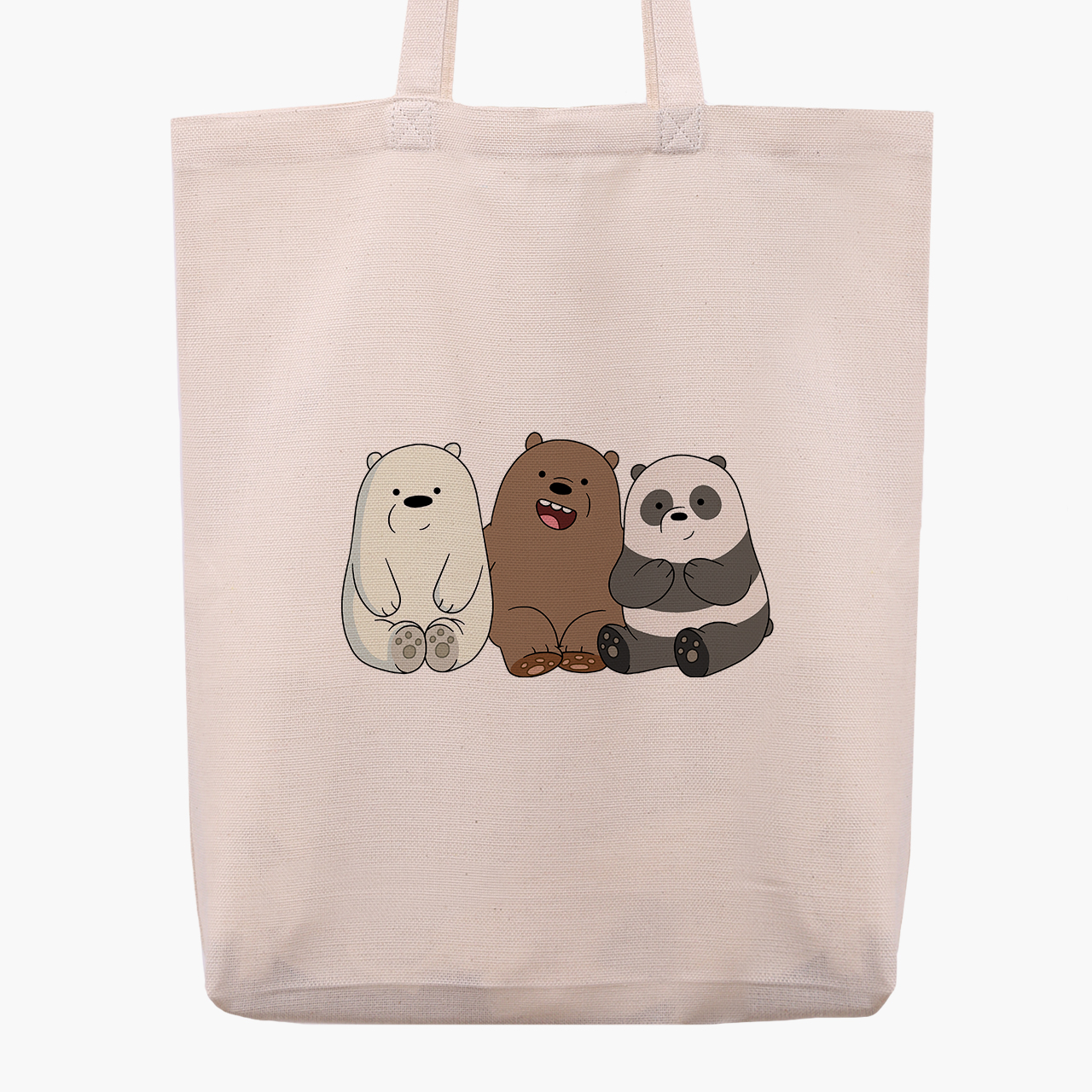 

Эко сумка шоппер We Bare bears (9227-1774) 41x35x8.5 см Бежевый