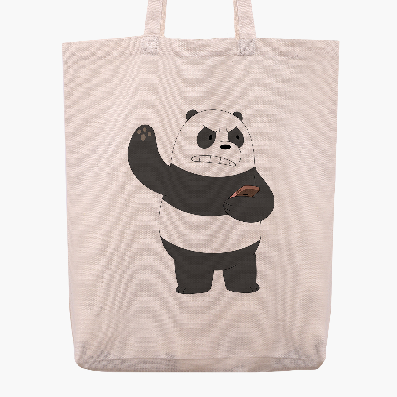 

Эко сумка шоппер We Bare bears Panda (9227-1776) 41x35x8.5 см Бежевый