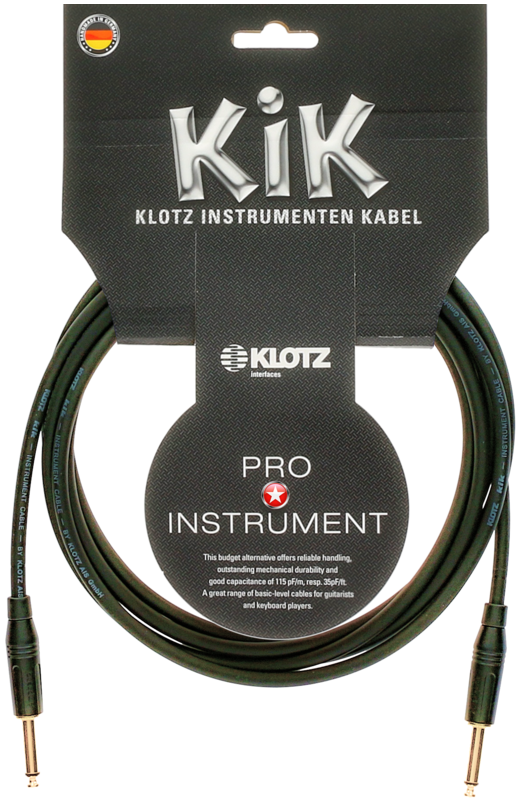 

Кабель Klotz KIK INSTRUMENT CABLE BLACK 3 M