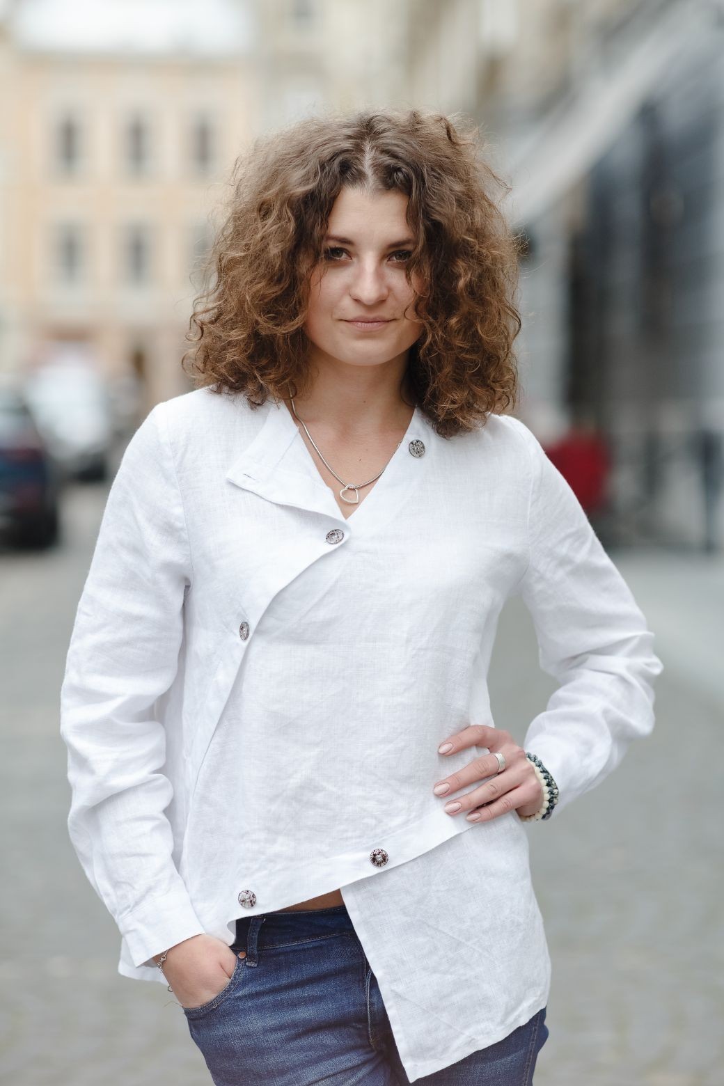 

Блуза VILINI Инвернес белый, Блуза VILINI Инвернес белый 58
