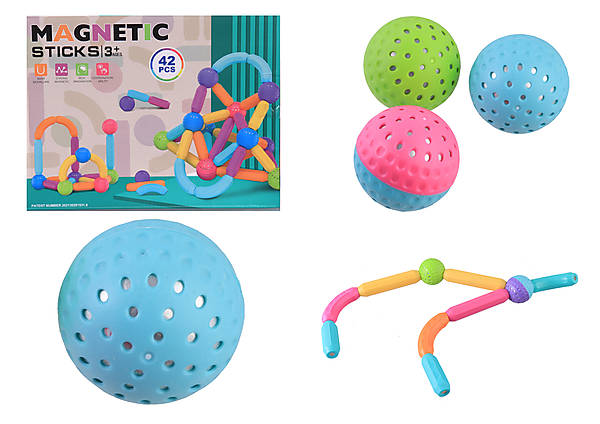 

Магнитный конструктор Magnetic sticks 42 детали AToys (158-12)