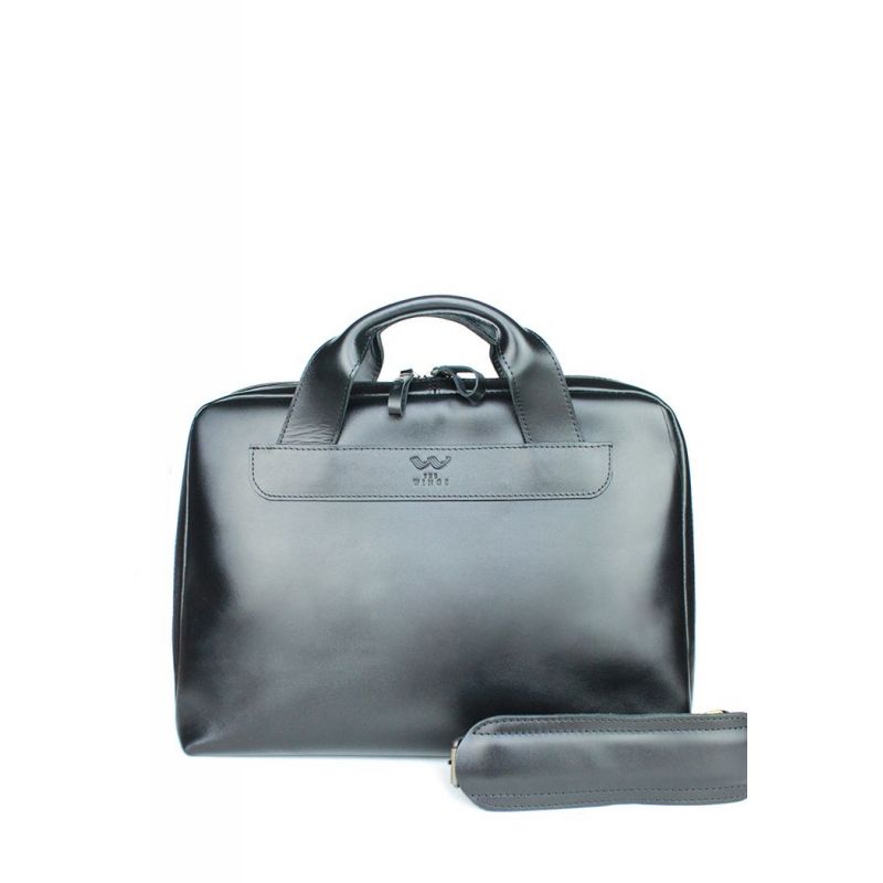 

Кожаная деловая сумка Attache Briefcase черный